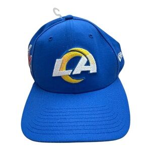 LOS ANGLES RAMS Super Bowl LVI Champions New Era Blue 9Forty Snapback Hat (NWT)